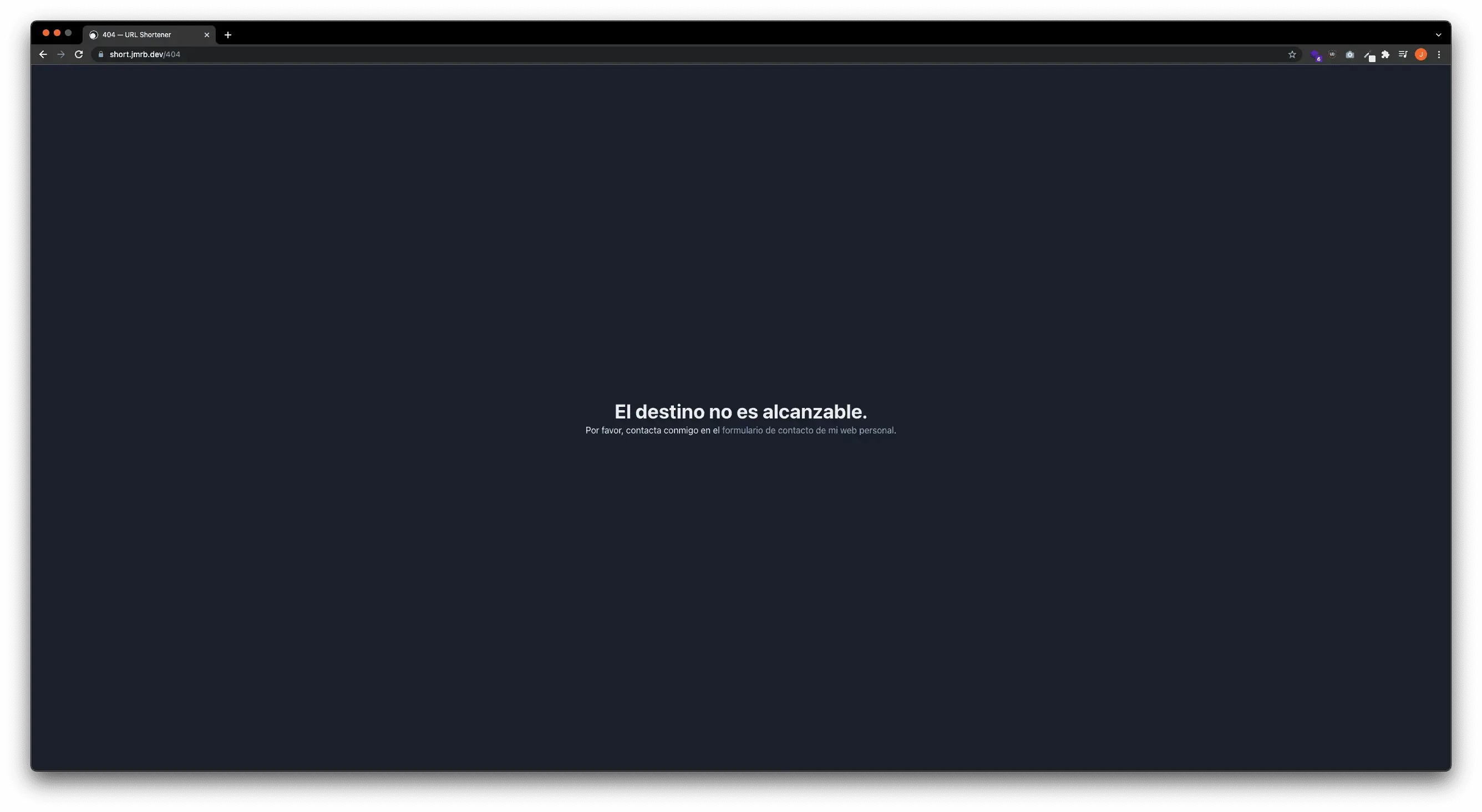 Página de error 404 Not Found