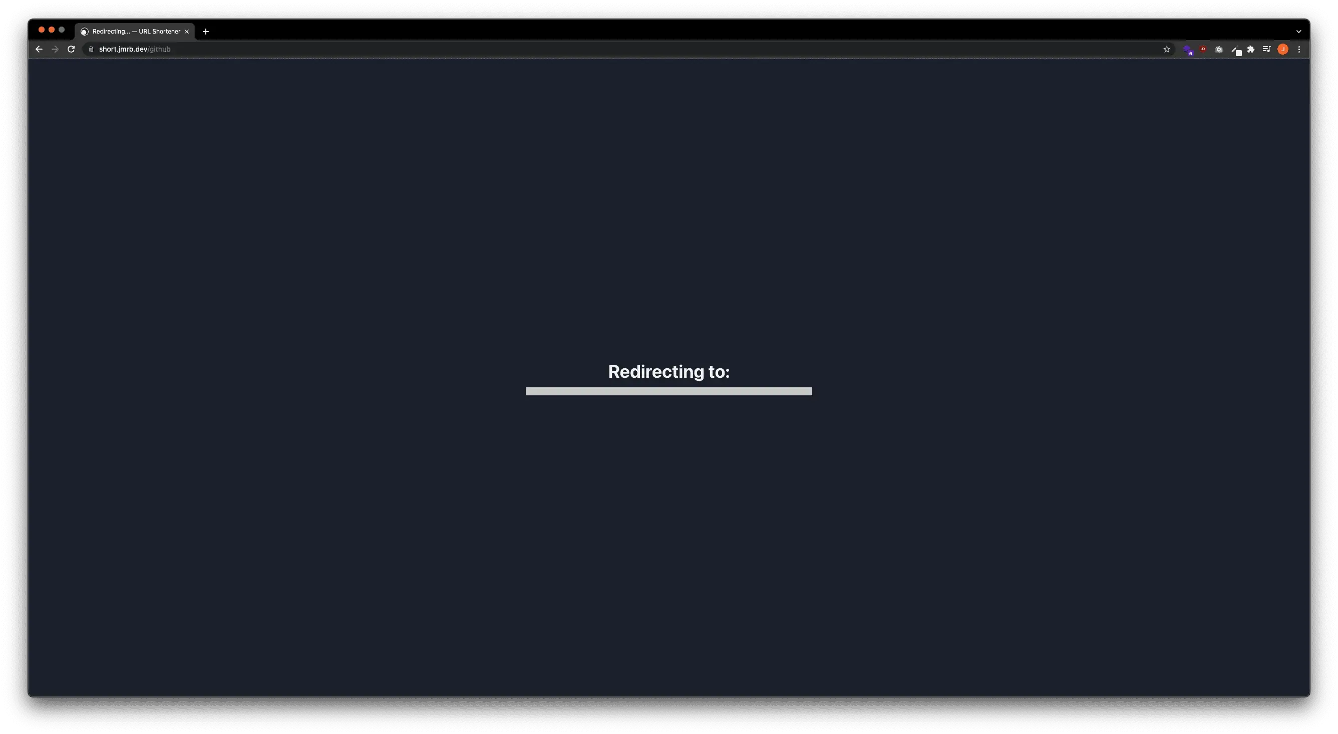 Placeholder mientras se recibe la URL destino desde la base de datos